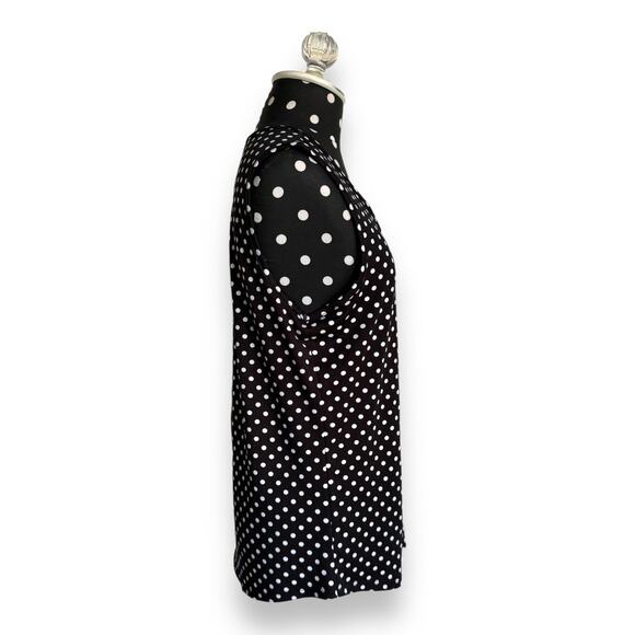 Sweet Violet Womens Tank Sz S Black White Polka Dot Rhinestone Bling NEW - Picture 3 of 8